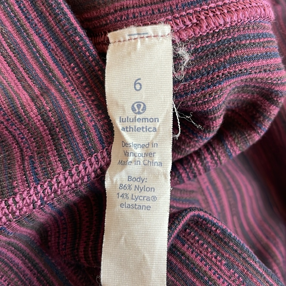 Lululemon maroon/black knit midi skirt size 6 - Picture 6 of 6